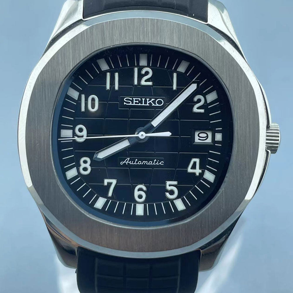 SeikoMod Aquanaut Silver Black