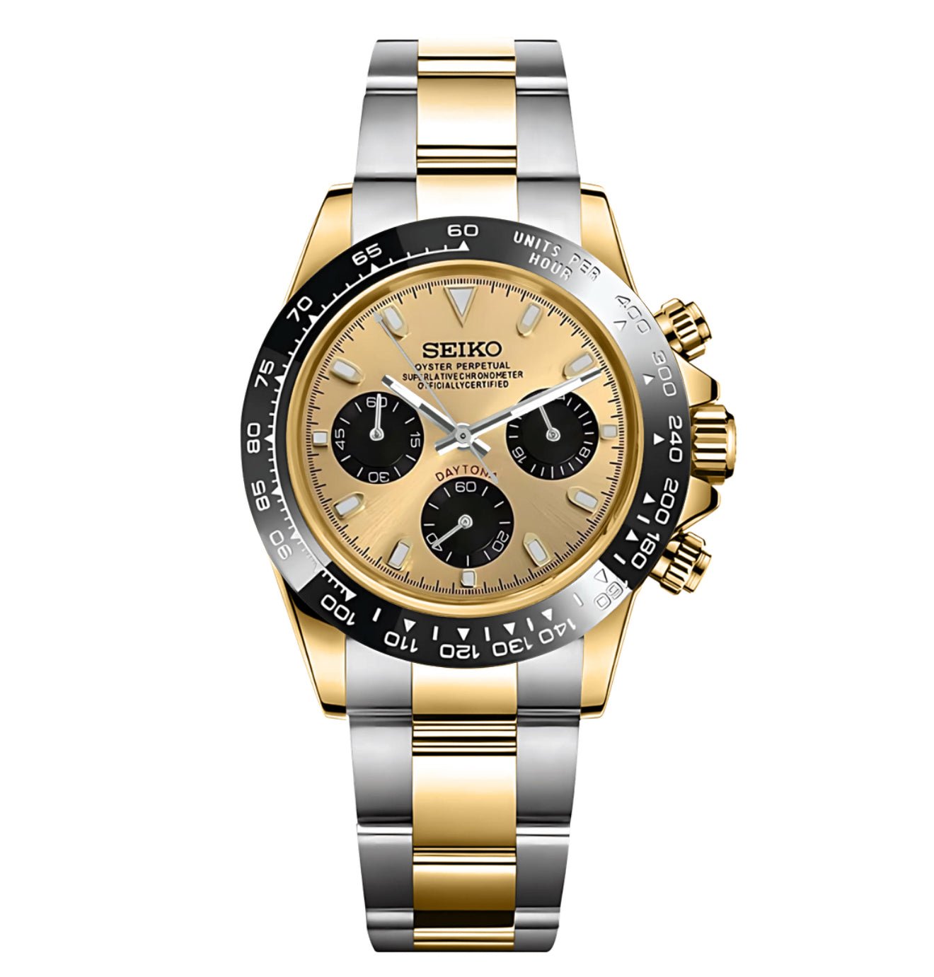 SeikoMod Daytona Gold
