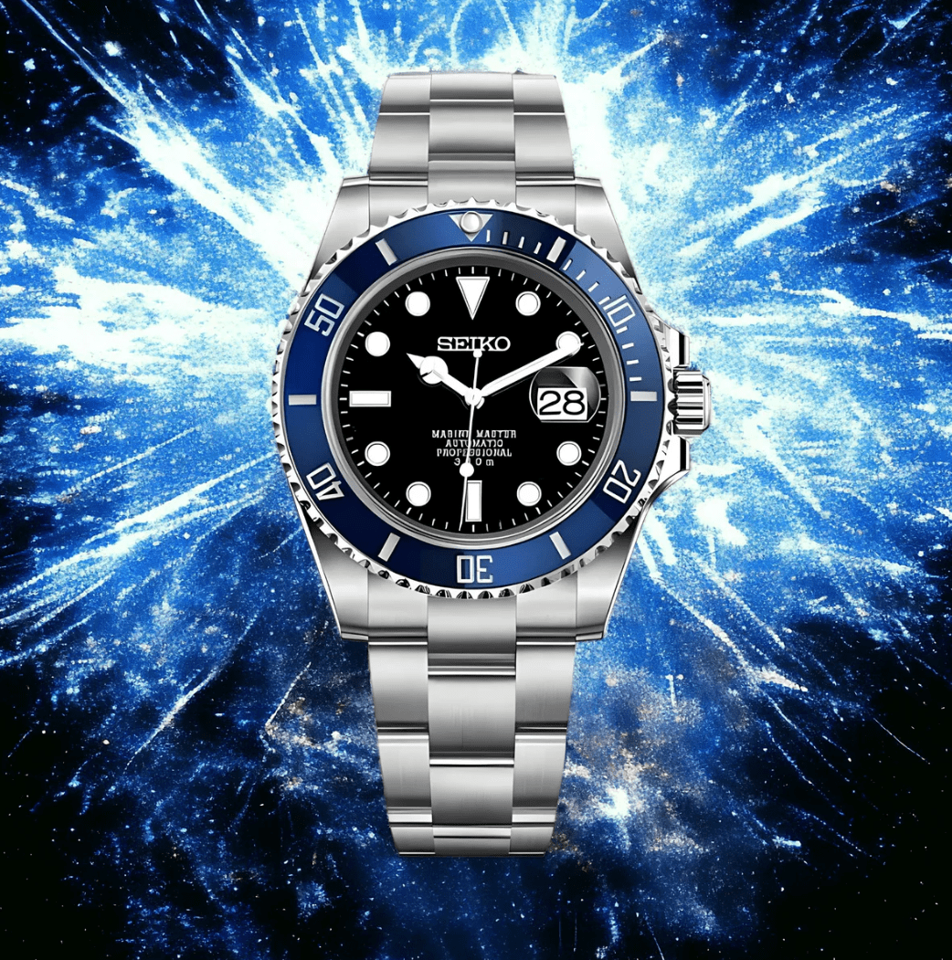 SeikoMod Submariner Blue Black