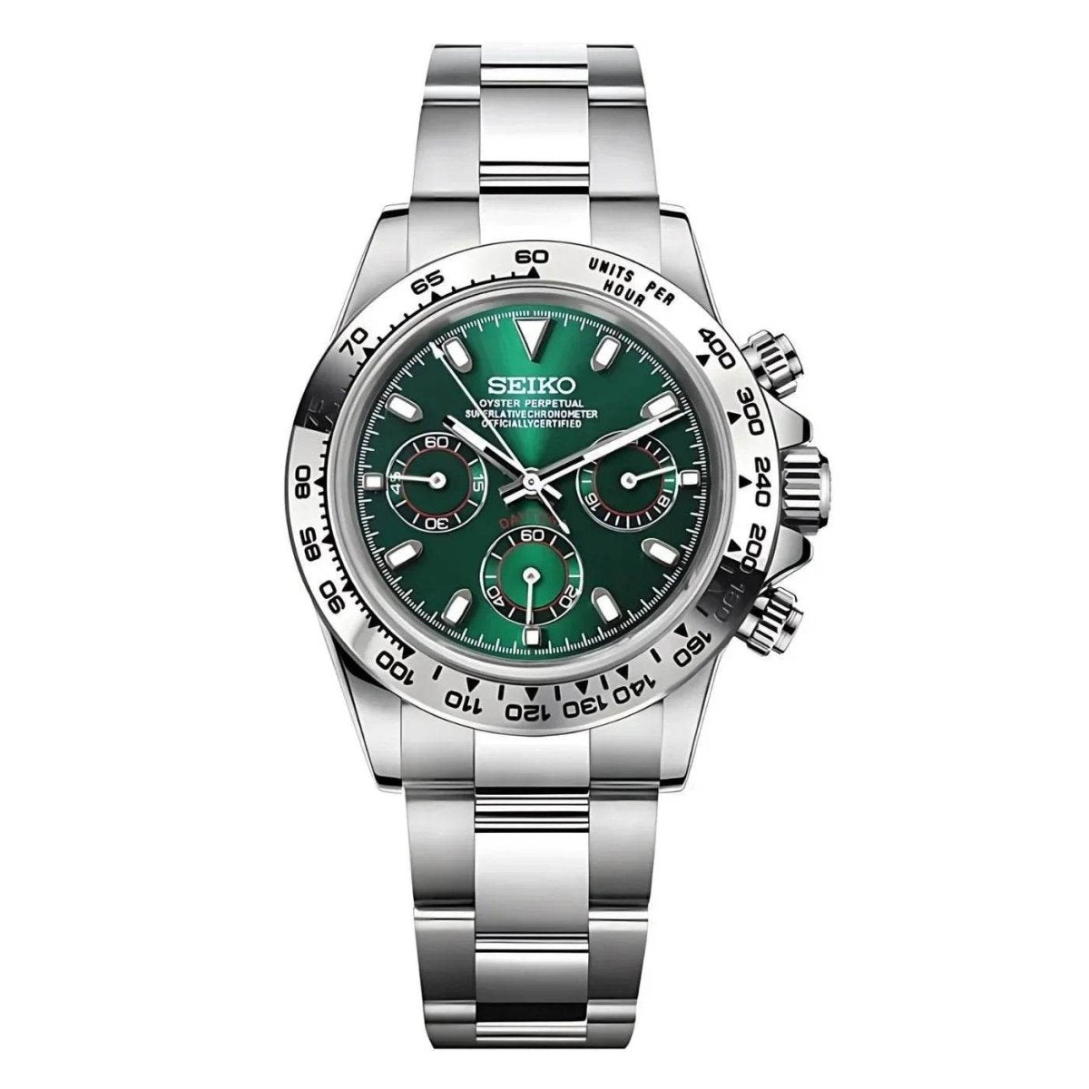 SeikoDaytona - Silver Forest Green