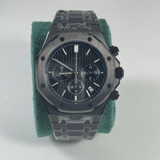 SeikoMod Royal Oak Chronograph Black Panther