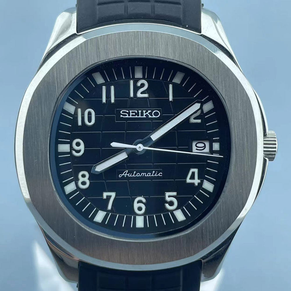 SeikoMod Aquanaut Silver Black