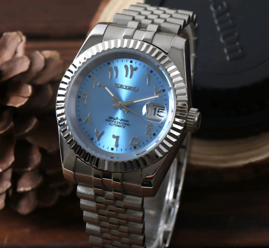 SeikoMod Datejust Arab Blue