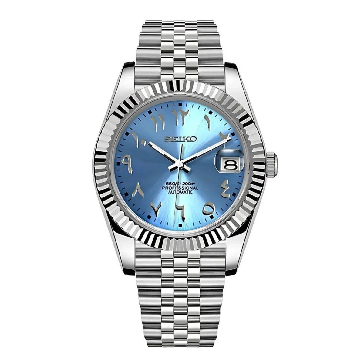 SeikoDatejust- Arabic Ice Blue