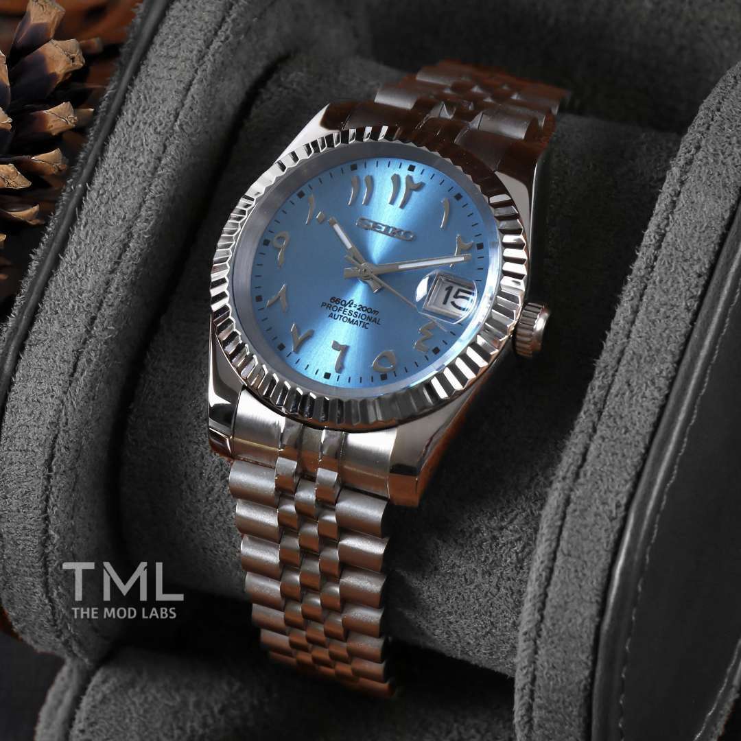 SeikoDatejust- Arabic Ice Blue
