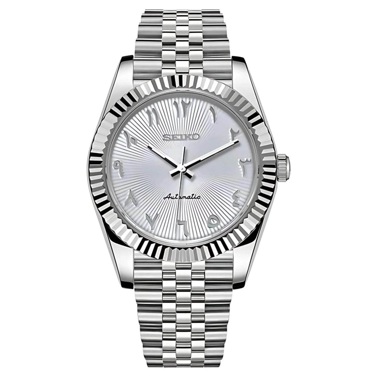 SeikoDatejust - Textured Arabic Ghost White