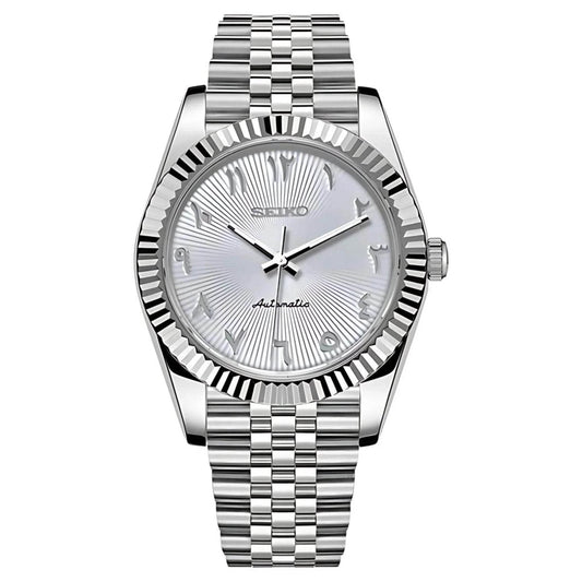 SeikoDatejust - Textured Arabic Ghost White