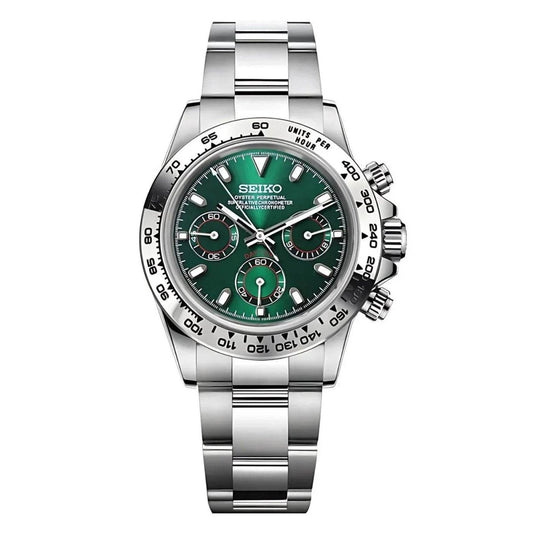 SeikoDaytona - Silver Forest Green